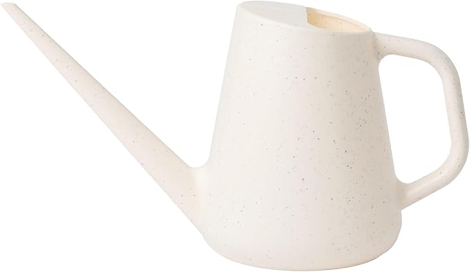 Bloem Fern Vanilla Bean 1.5 Liter Modern Resin Watering Can for Indoor and Outdoor Use