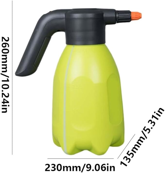 Electric Spray Bottle 2L-PRO Rechargeable Sprayer with Type-C USB Charge Port Comfortable Handheld Sprayer for Watering Plants Green, Garden Sprayer