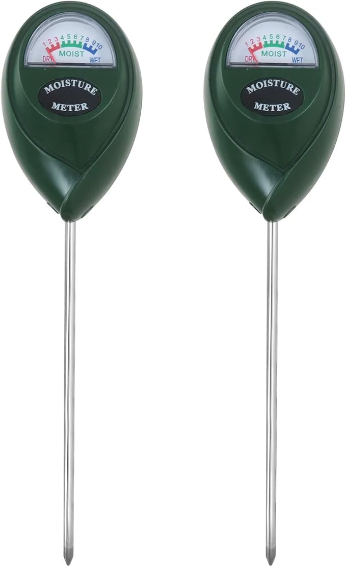 Soil Hygrometer Sensor, Battery-Free Water Moisture Meter for Plants/Garden Care, Indoor/Outdoor Use, Green, 2 Pack by YTXXDEUS