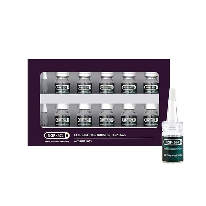 CELONIA 574H Bio Cell Care Hair Booster, Anti Hair Loss Cell Growth Factors Treatment, Stem Cell Serum For Hair Regrowth & Healthy Scalp, Intensive Care For Scalp, Crown & Hairline (5MLx10 Vials)