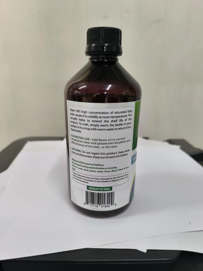 Best Naturals 100% Pure Neem Oil, 100% Cold Pressed and Unrefined - 16 OZ (1 Bottle)