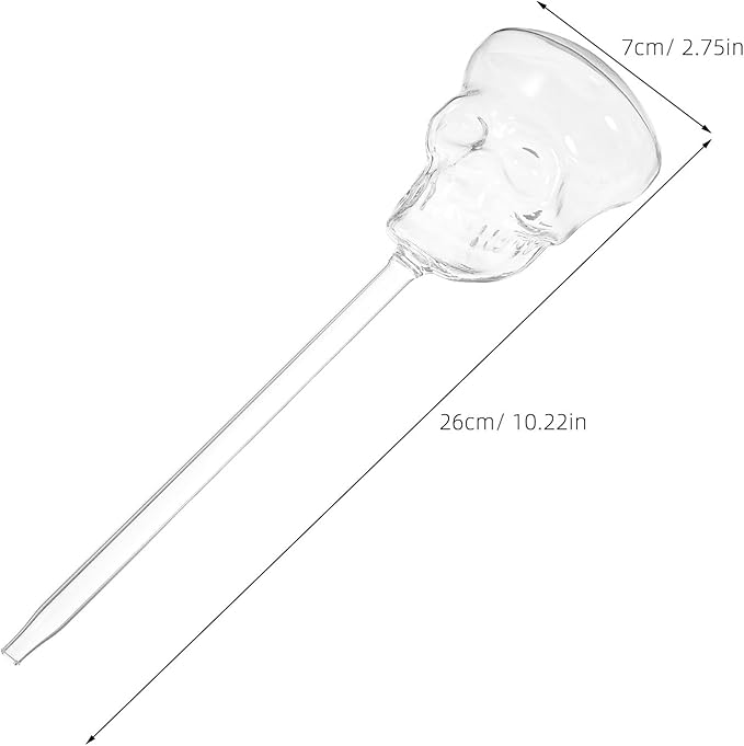 Milisten Skull Self Watering Device 9.64X2.75In Automatic Plant Waterer for Patio Lawn Garden Indoor Outdoor Succulent Pots