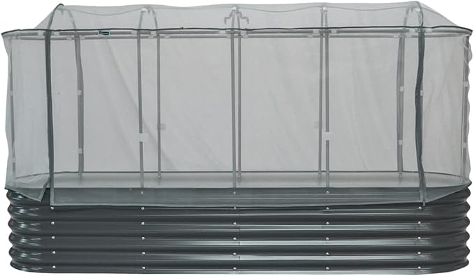 Vego garden 2.0' x 5.0' (4 in 1) Cover Netting System, 35% Shading Rate for Plant Protection, Pest Control Frame Cover Kit, Durable & Heavy-Duty Garden Cover (Garden Beds Not Included)