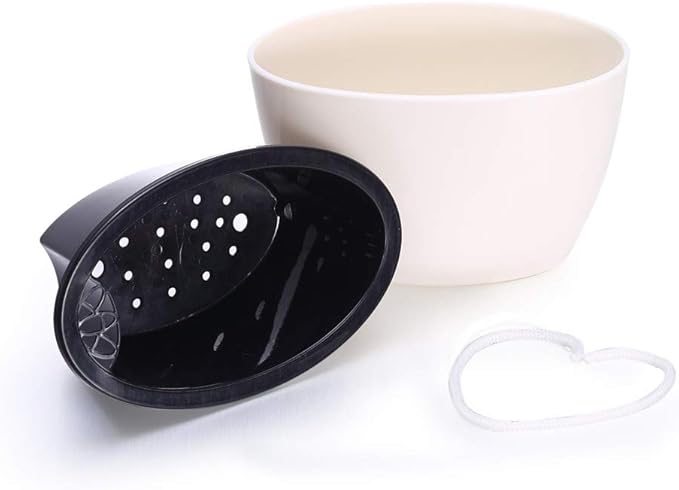 FENGZHITAO Self Watering Planter, African Violet Pots,Automatic-Watering Planter Flower Pot for Succulents, Herb, African Violets, Plants,Flowers (3 Packs White Oval Small)