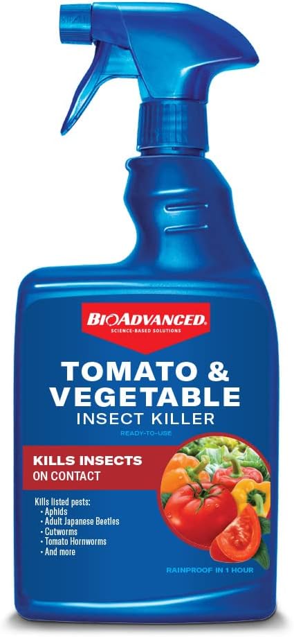 BioAdvanced Tomato & Vegetable Pest Control and Insect Killer, 24-Ounce, Ready-to-Use, Bug Spray for Plants