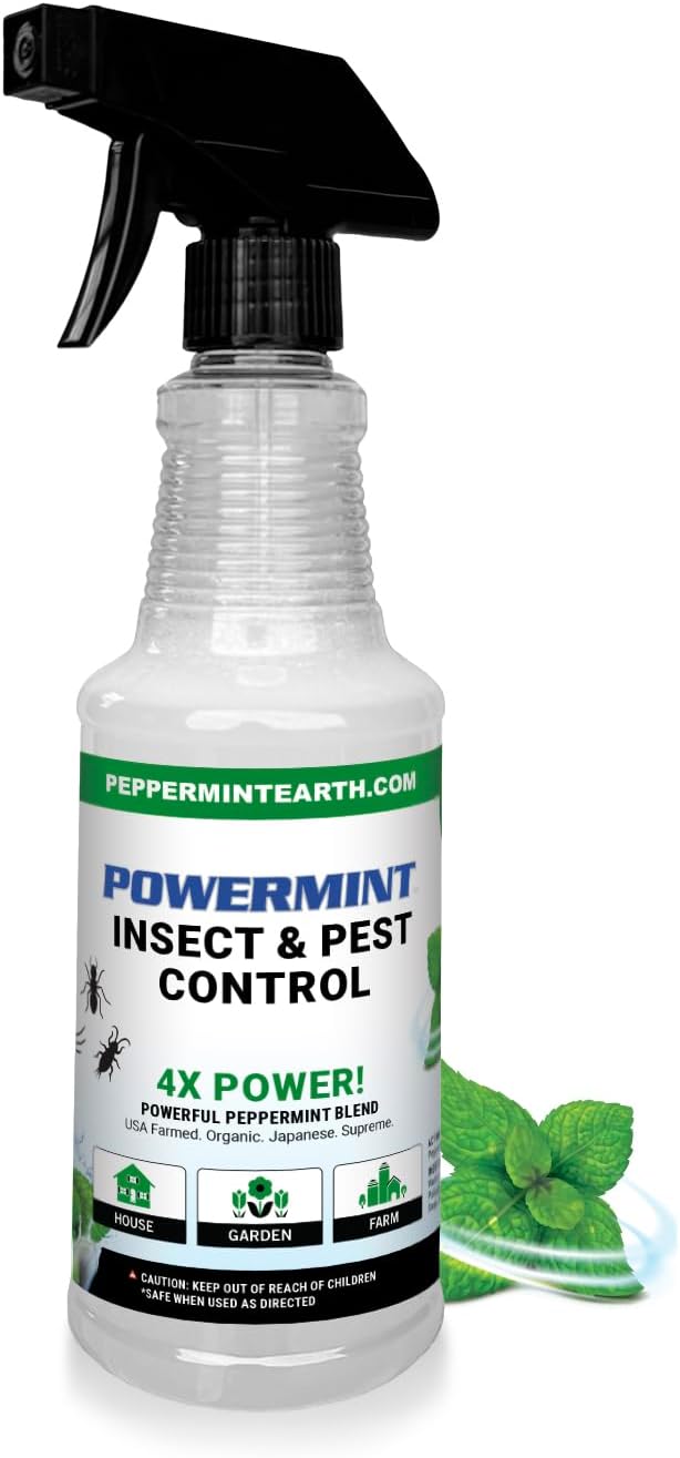 Powermint Peppermint Oil Insect & Pest Spray for Spiders, Ants, Ticks, and More 16 Oz