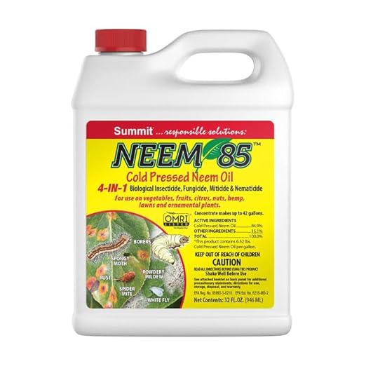 Summit NEEM 85 Cold Pressed Neem Oil, Quart