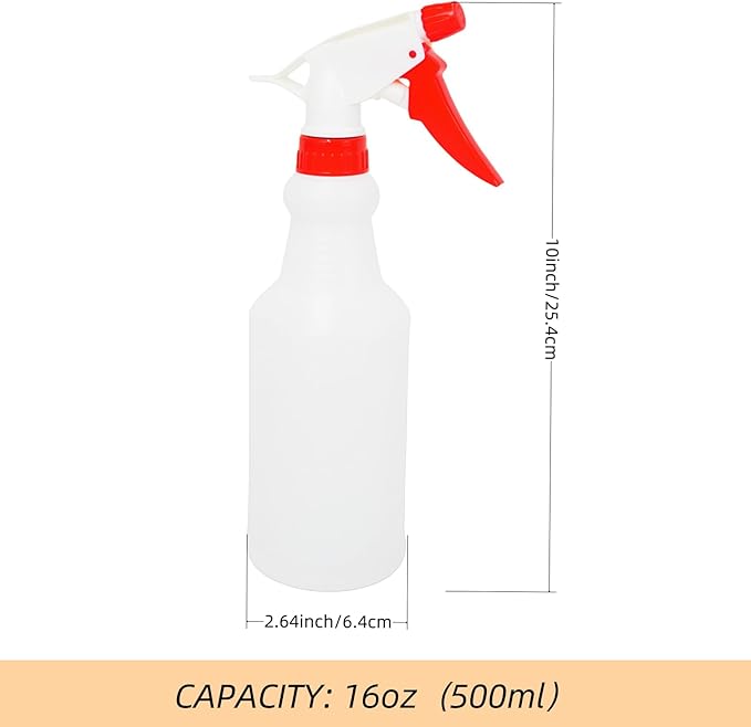 24 Pack 16oz Spray Bottles, Reusable Fine Mist Water Sprayer for Plants, Cleaning, High Output Ultrafine Misting Plastic Spray Bottles for Water, Salon, Garden, Kitchen and Bathroon
