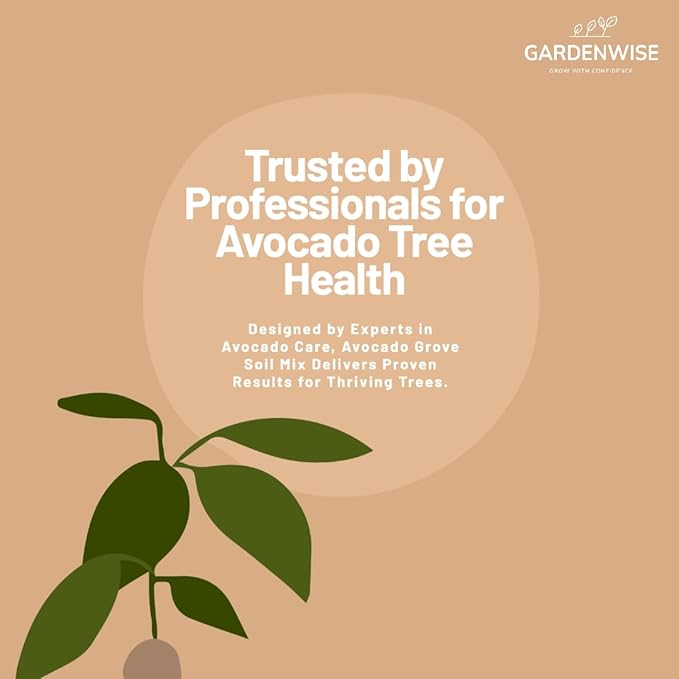 GARDENWISE Avocado Tree Soil – Premium Organic Potting Mix for Avocado Trees | Tailored pH & Organic Nutrients | Fast-Draining & Moisture-Retaining | Indoor & Outdoor Use (1 Quart)