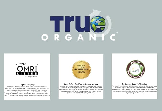 True Organic All Purpose Plant Food – Organic Fertilizer for Fruits, Vegetables, Flowers, and Herbs – 4lb Bag Covers 87 sq. ft.