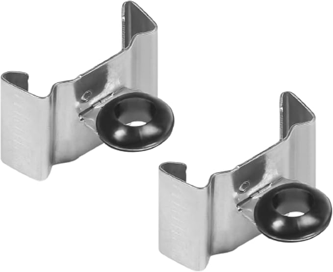 SUNPACK Eye Hanging Metal Clips, Silver, (2 Per Pack) - Made for Hanging LED or T5 Grow Lights, Use for Greenhouses or Indoor Gardening
