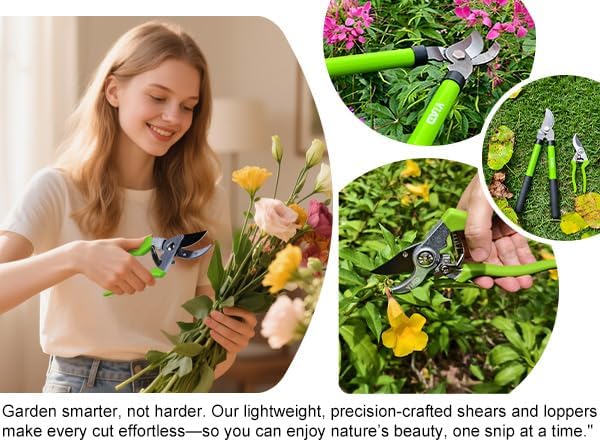 Pruning Shears for Gardening, Heavy Duty Garden Shears Branch Cutter Tree Branch Cutter Loppers for Gardening Multi Purpose Garden Pruners for Women Yard Work, Flower Arranging Plant Care