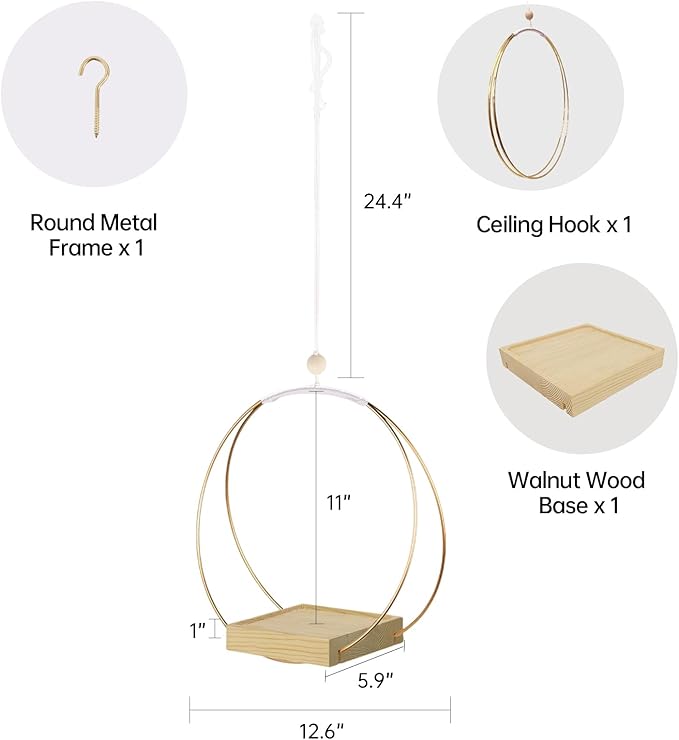 Adnkwolivt Hanging Planters for Indoor Plants - Plant Hanger Outdoor, Metal Plant Hanger Mid Century Boho Macrame, Hanging Wall Ceiling Window, Gift for Mom, Plant Lovers, Housewarming