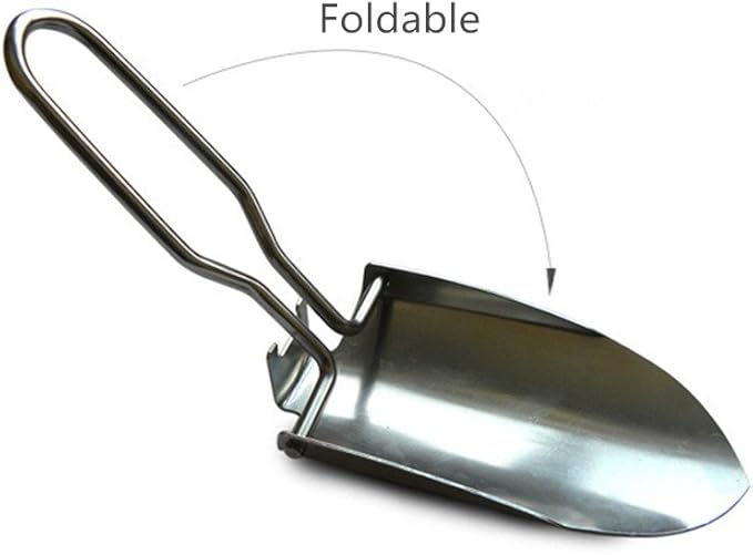 Toasis Garden Trowel Mini Outdoor Foldable Hand Shovel (Silver)