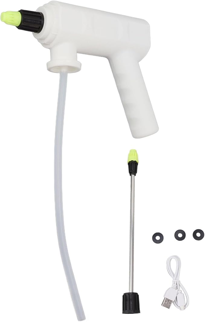 Electric Plant Sprayer Spout Battery Powered USB Rechargeable Handheld Automatic Watering Sprayer Head with Spray Bar for Home Garden (A)