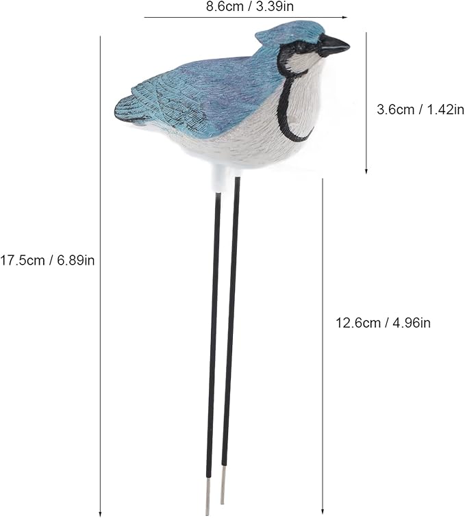 TOPINCN Soil Sensor, Bird Shaped Soil Meter Plant Soil Sensor Hygrometer for Gardening (Battery Included) (Blue)