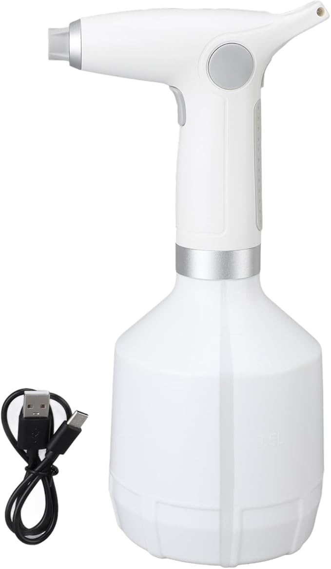 Acouto Electric Spray Bottle, USB Rechargeable Multifunctional with Nozzle Electric Plant Sprayer for Indoor Outdoor Garden