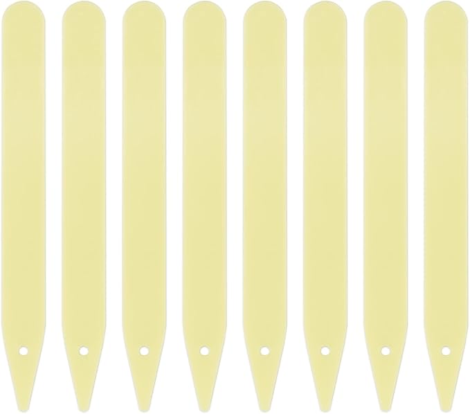KINGLAKE 100 Pack 4.7 Inch Gardening Labels: Thick, Waterproof, Yellow Plastic Stakes with Plant Name IDs for Seedling, Vegetable