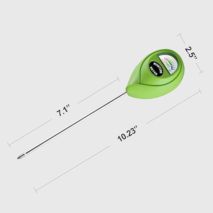 iPower Soil Moisture Meter for Plant Water Test Hygrometer Monitor for Garden, Lawn, Farm, Indoor and Outdoor Use, Green