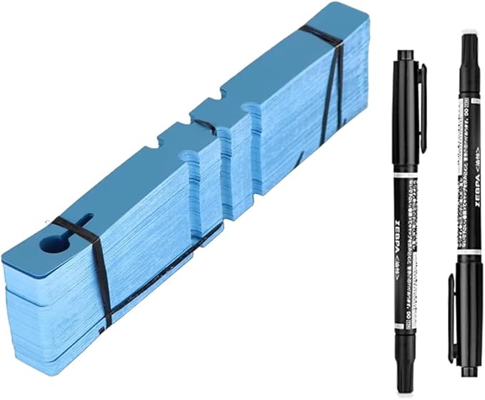 200Pcs Blue Plant Labels Plant Tags Wrap Around Hanging Tags Adjustable Outdoor Nursery Garden Labels Sun-Proof Reusable Tree Markers with 2pcs Waterproof Permanent Marker Pen (200pcs Blue)