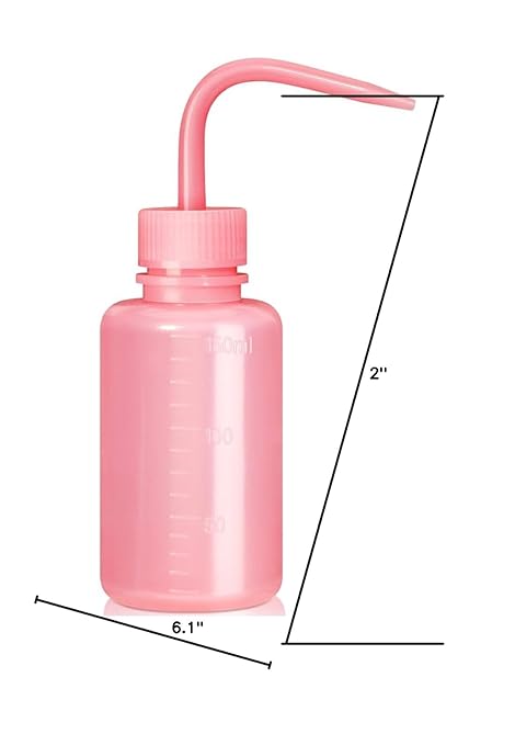 Valchoose 150ML Pink Wash bottles squeeze 5.1oz Mini Professional, Water Bottle for Lash Extensions, Easy to Carry Lash water bottle squeezer (1Pack) Ease of Use