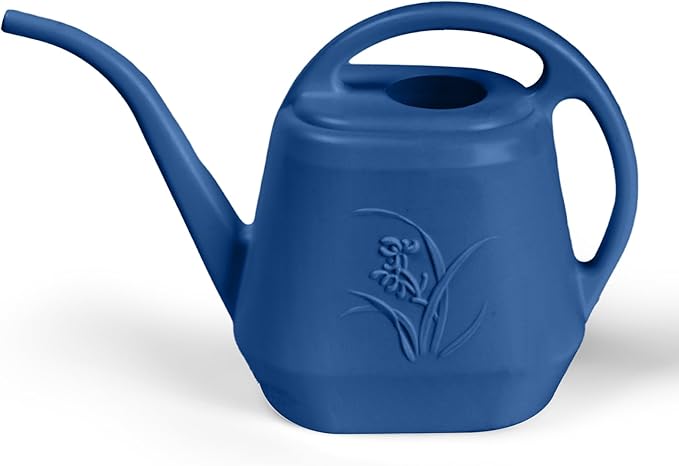 Plastic Watering Can - for Indoor and Outdoor Plant - 1/2 Gallon - Blue