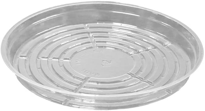 TRUEDAYS 10 Inch 5 Pack Clear Plant Saucers Flower Pot Tray Excellent for Indoor & Outdoor Plants