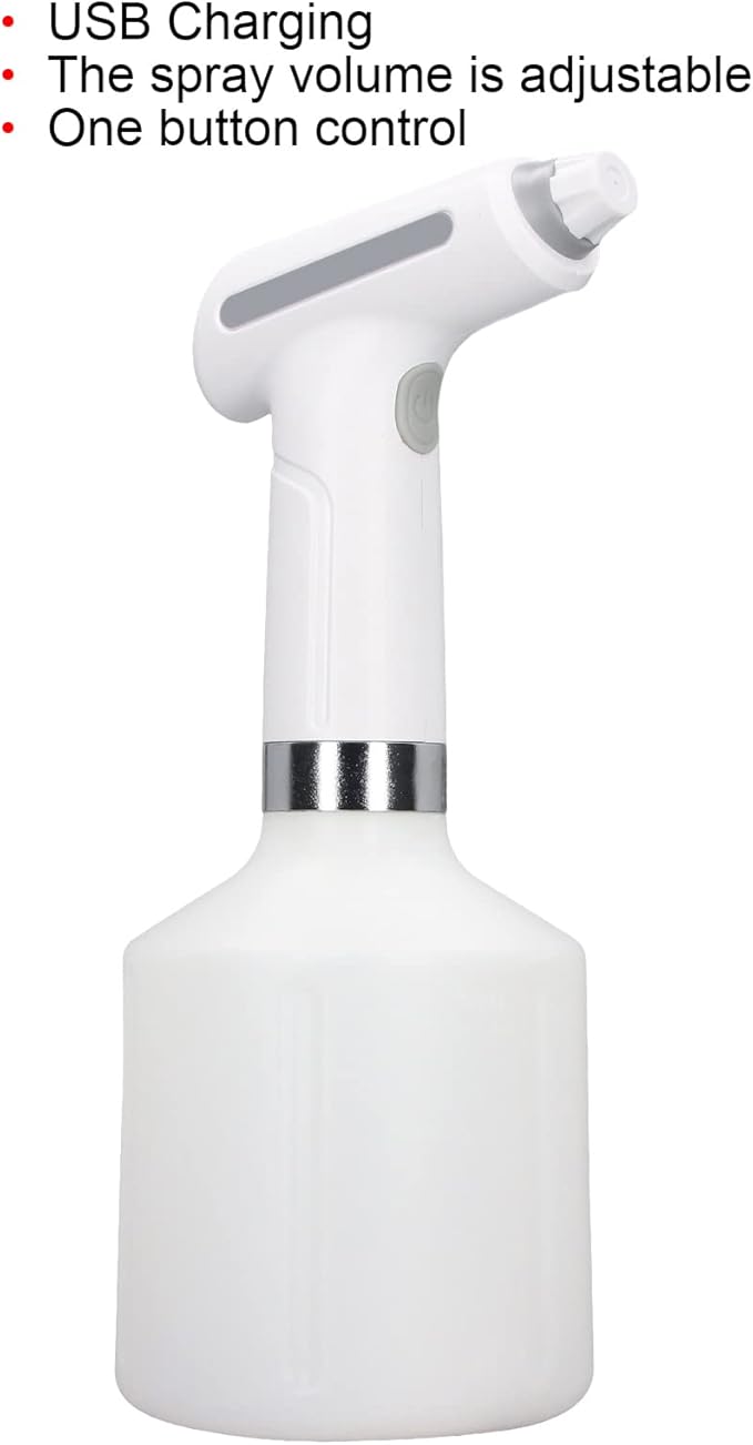 Electric Plant Spray Bottle, Electric Plant Waterproof Spray Bottle, Adjustable Volume Plant Sprayer(1L-Whhite)