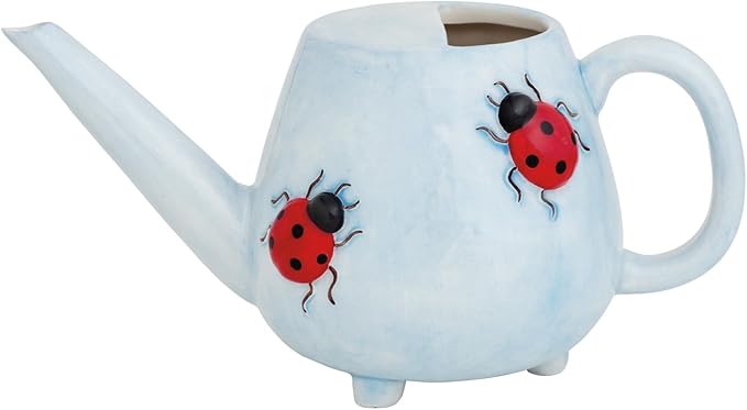 Mud Pie Lady Bug Ceramic Watering Can