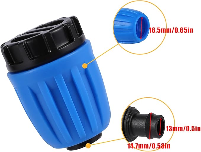 10 Pcs 1/2 Inch Irrigation Tubing End Plugs (1/2" ID x0.6-0.63" OD) Drip Irrigation Fittings Drip Line Plugs 1/2 Inch Drip Irrigation End Cap for Drip Irrigation System Connection Parts