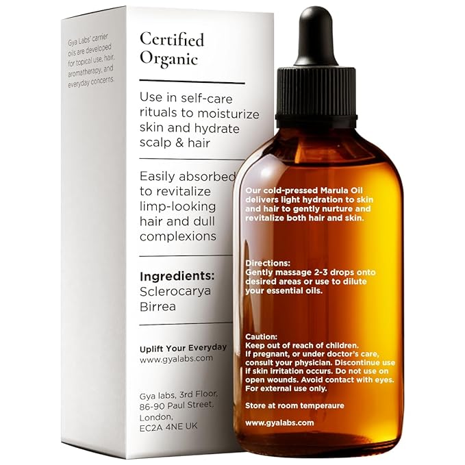 Gya Labs Marula Oil - 1 Fl Oz - Carrier Oil for Hair, Skin, Face, Scalp & Body Massage