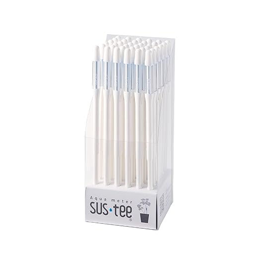 IPPINKA Sustee Aquameter, Bundle of 36, House Plant Soil Moisture Meter, Best for Indoor Potted Plants - Medium White Refillable