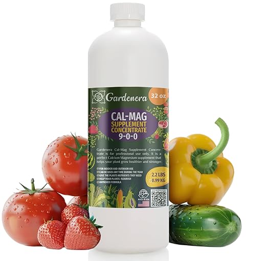 Organic Cal-MAG Growing Fertilizer Concentrate: Calcium, Magnesium, Iron & Micronutrients Supplement for Plant Deficiencies (9-0-0 NPK) - [32 OZ / 1 Quart]