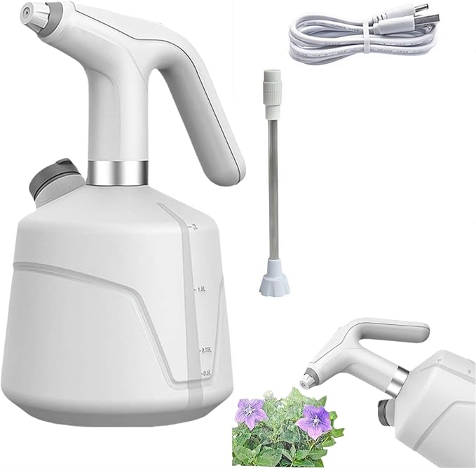 Electric Spray Bottle Plant Mister for Indoor Outdoor Plants,Automatic Watering Can Rechargeable USB Sprayer with Adjustable Spout,Watering Tools for Gardening Fertilizing