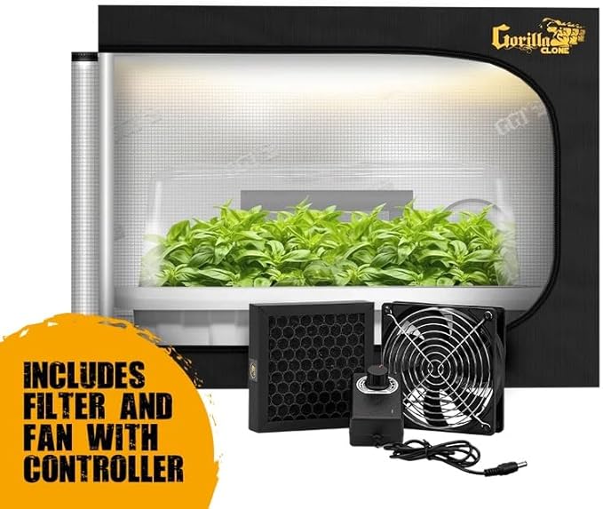 Gorilla Clone Tent | Complete Hydro Cloning Kit (24" x 24" x 32")