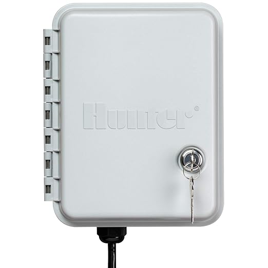 Hunter X-Core XC400 4 Zone Outdoor Sprinkler Controller, Weather-Resistant Irrigation Timer for Lawn and Garden, Easy Install, Automatic Watering System