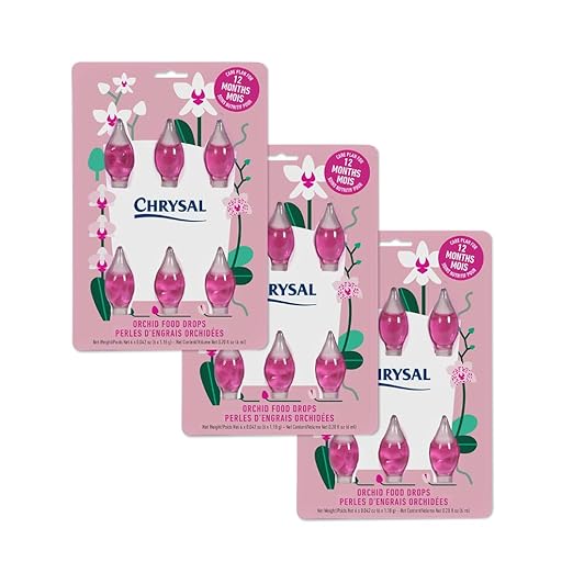 Chrysal Orchid Food Drops — Orchid Care — One Pack for a Year Supply — Concentrated Flower Food for All Species of Orchids — Ideal Florist Supplies — Outdoor and Indoor Plant Food (3 Pack)