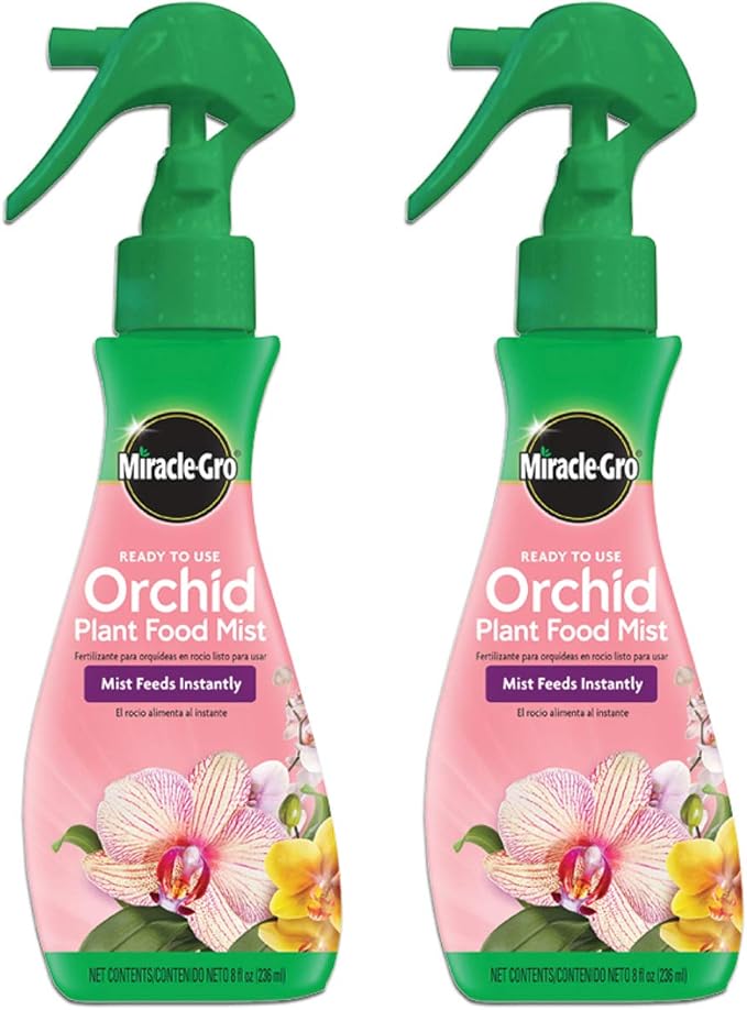 Miracle-Gro Ready-to-Use Orchid Plant Food Mist - Fertilizer Mist for Indoor Blooming Orchids - 8 fl. oz. (2 Pack)
