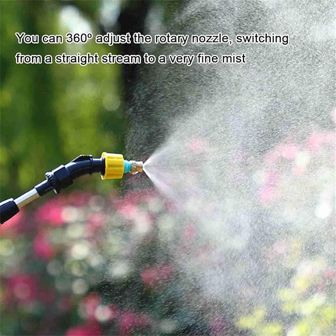 Garden Sprayer 5L, Shouldered Sprinkler with Telescopic, Handheld Electric Plant Spray Bottle, Atomizing Watering Bottle for Car Cleaning Pesticides Insecticides, Blue