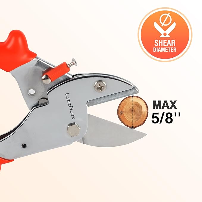 LeafLux 7" Professional Anvil pruner with SK-5 Blades, Best for Dry, Dead Stems & Branches, Plastic, Rubber.Gardening Clipper ，Cut-Multi-Purpose handheld shears for Industry & Crafts|LFXP1107