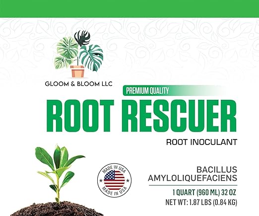 Root Rescuer - Root Rot Repair & Preventative – Brown Spots - Overwatering - Bacillus Inoculant – Soil or Water - Ideal for Monstera, Philodendron, Anthurium, Fiddle Leaf, Houseplants