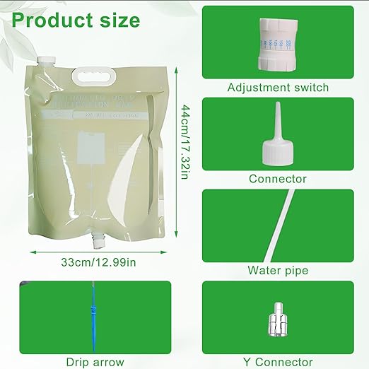 6.5L Plant Self Watering Bag,Automatic Plant Waterer-Dual Water Tube Design, Smart Timer Indoor Plant Watering System, Self-Watering System for Indoor Plants, Auto Watering for Plants