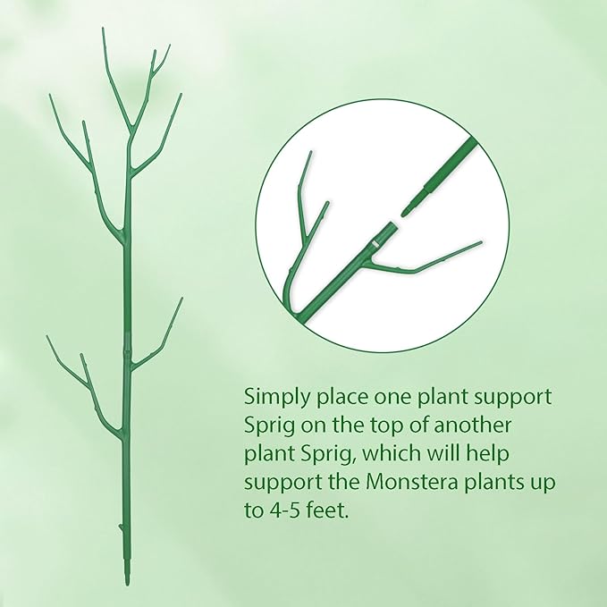 15 Pack Stackable Plant Supports Stakes, Sturdy Garden Trellis for Climbing & Vining Plants, Monstera, Pothos & Philodendron - Reusable Plant Stakes for Indoor & Outdoor Potted Plants