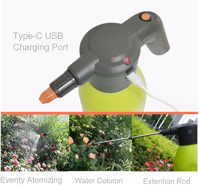 Electric Sprayer Bottle-Garden Sprayer,Plant Mister with Adjustable Nozzles,for Indoor/Outdoor Plants,2L