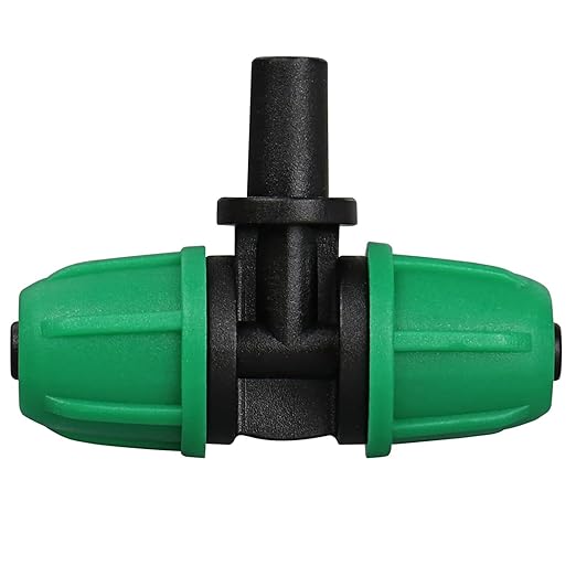 Gardrip Upgraded Drip Irrigation Fittings for 1/4 inch Tubing to 6mm Flat Mouth: Lock Barbed Nozzle Tee Connectors for Connecting Micro Atomizing Nozzle for Garden Greenhouse Misting (24 Pack)