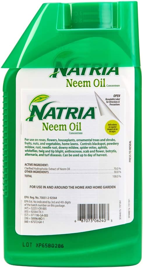 NATRIA Neem Oil Spray for Plants, Concentrate, 24 oz