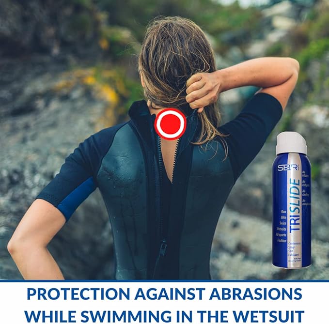 TRISLIDE Anti-Chafe Continuous Spray Skin Lubricant Body Friction Protection | Prevents Blistering and Chafing | Providng Long-Lasting Comfort and Protection (Pack of 1)
