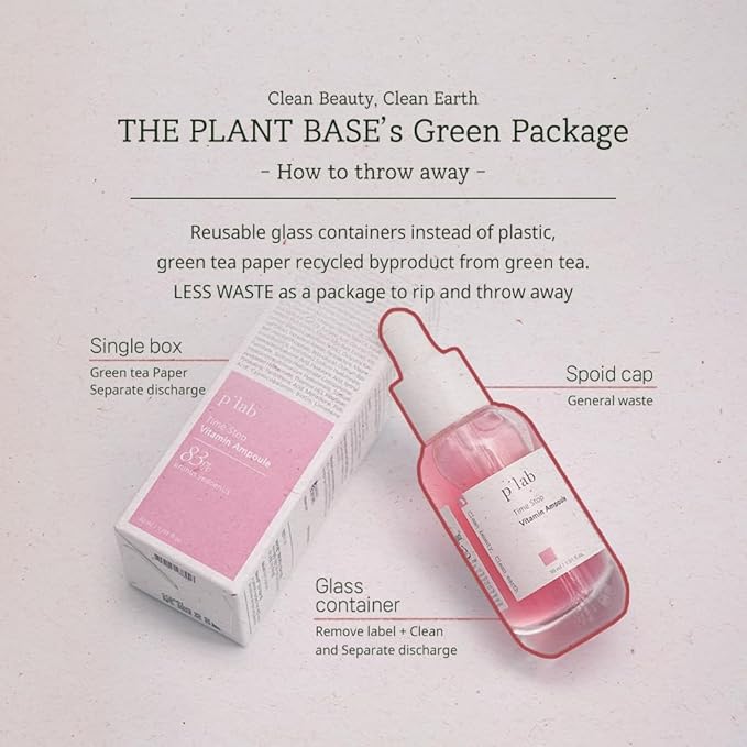 THE PLANT BASE Bakuchiol Vitamin Serum | 83% Cherry Blossom & 14 Vitamins for Brightening & Anti-Aging | Gentle Retinol Alternative Face Ampoule | K-Beauty, 1.01 fl oz
