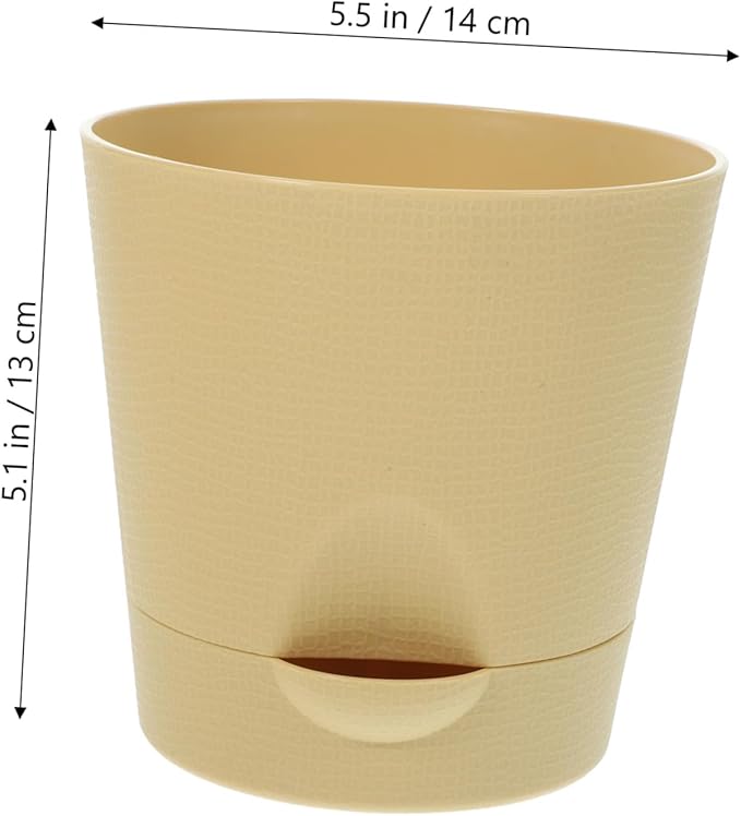 GANAZONO 1set Self-Watering for Indoor and Outdoor Use Automatic Watering Flowerpots for Home Office and Garden Drainage Modern Design for Easy Plant Care
