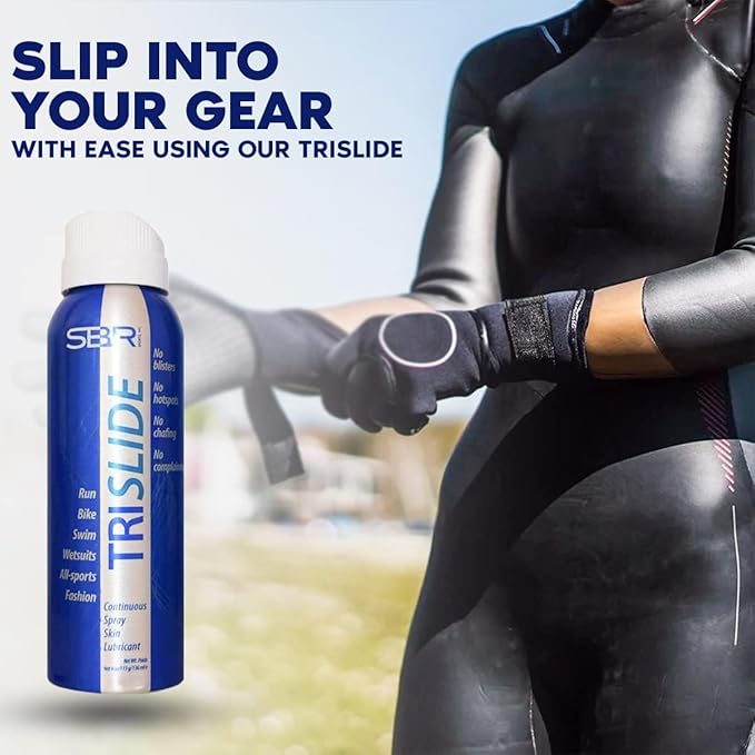 TRISLIDE Anti-Chafe Continuous Spray Skin Lubricant Body Friction Protection | Prevents Blistering and Chafing | Providng Long-Lasting Comfort and Protection | Pack of 2
